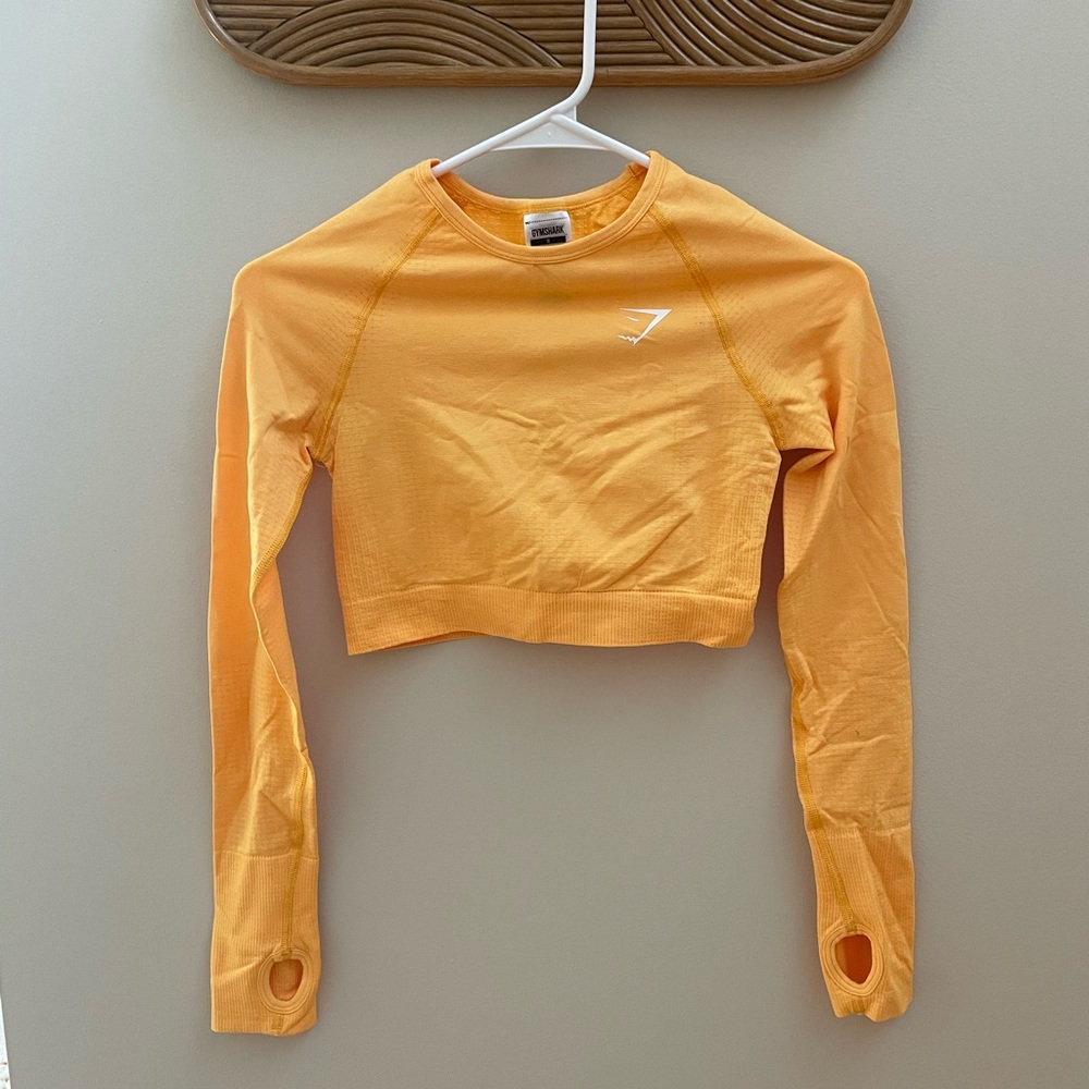 NEVER WORN cropped yellow long sleeve from Gymshark!